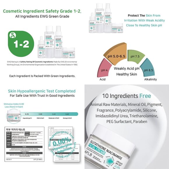 APLB Glutathione Niacinamide Facial Cream | LIPO GLUTA NIAC CEN™ 24.8% 1.86 FL.O - Picture 7 of 9
